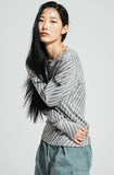 イーエスシースタジオ(ESC STUDIO)  Oblique pattern long sleeves (grey)