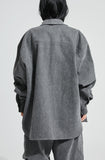 イーエスシースタジオ(ESC STUDIO)  Denim pocket shirt (grey)