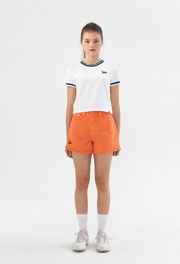 ロマンティッククラウン(ROMANTIC CROWN) [KIRSH X RMTCRW]GNAC CHERRY RINGER TEE_WHITE