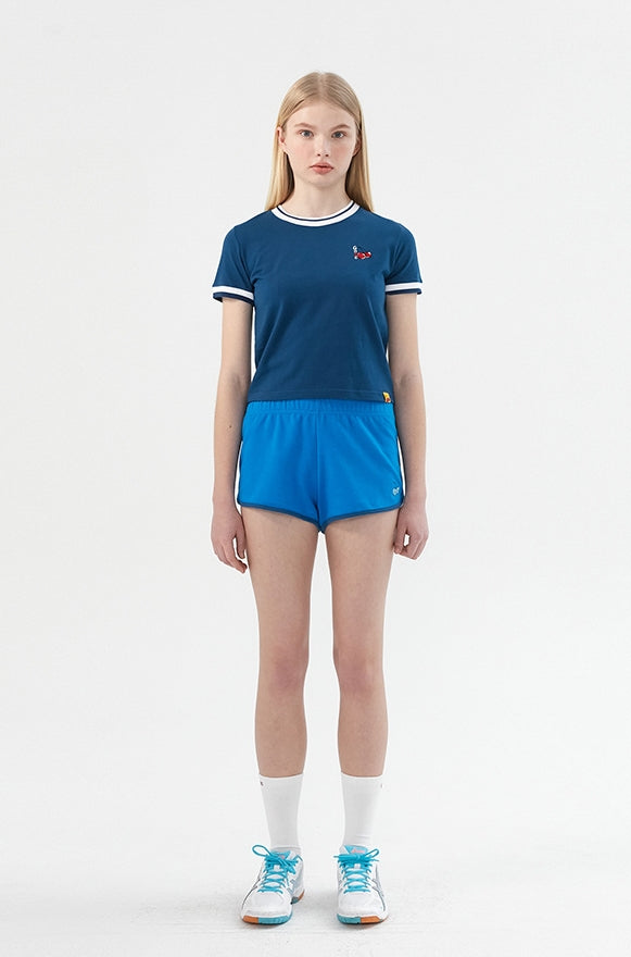 ロマンティッククラウン(ROMANTIC CROWN) [KIRSH X RMTCRW]GNAC CHERRY RINGER TEE_BLUE