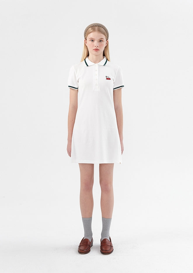 ロマンティッククラウン(ROMANTIC CROWN) [KIRSH X RMTCRW]GNAC COLLAR DRESS_WHITE