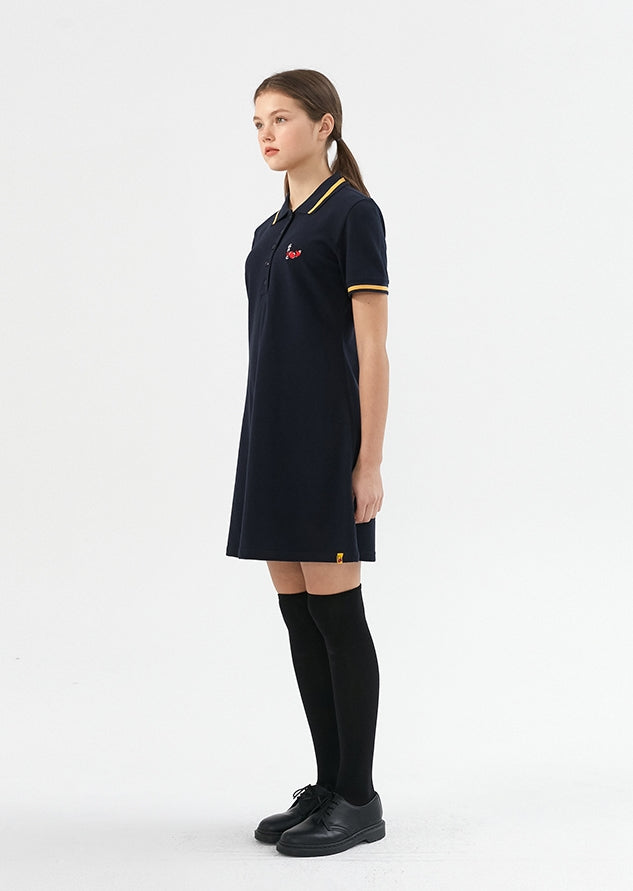 ロマンティッククラウン(ROMANTIC CROWN) [KIRSH X RMTCRW]GNAC COLLAR DRESS_NAVY