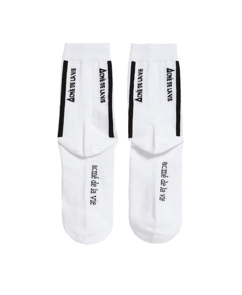 アクメドラビ(acme' de la vie) ADLV LINE SOCKS WHITE