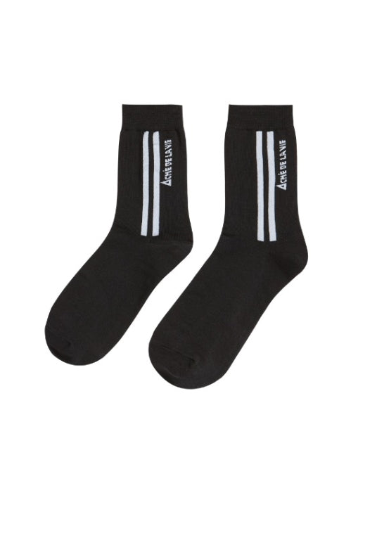 アクメドラビ(acme' de la vie) ADLV LINE SOCKS BLACK