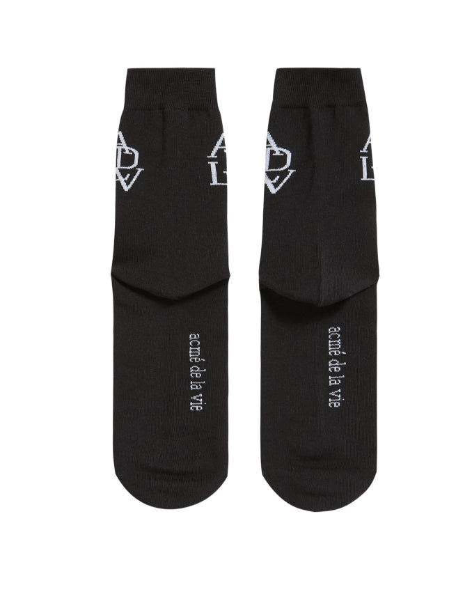 アクメドラビ(acme' de la vie) ADLV SIGNATURE SYMBOL SOCKS BLACK