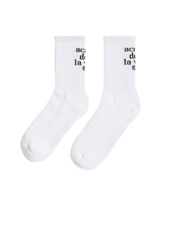 アクメドラビ(acme' de la vie) ADLV BACK POINT LOGO SOCKS WHITE