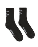 アクメドラビ(acme' de la vie) ADLV BACK POINT LOGO SOCKS BLACK