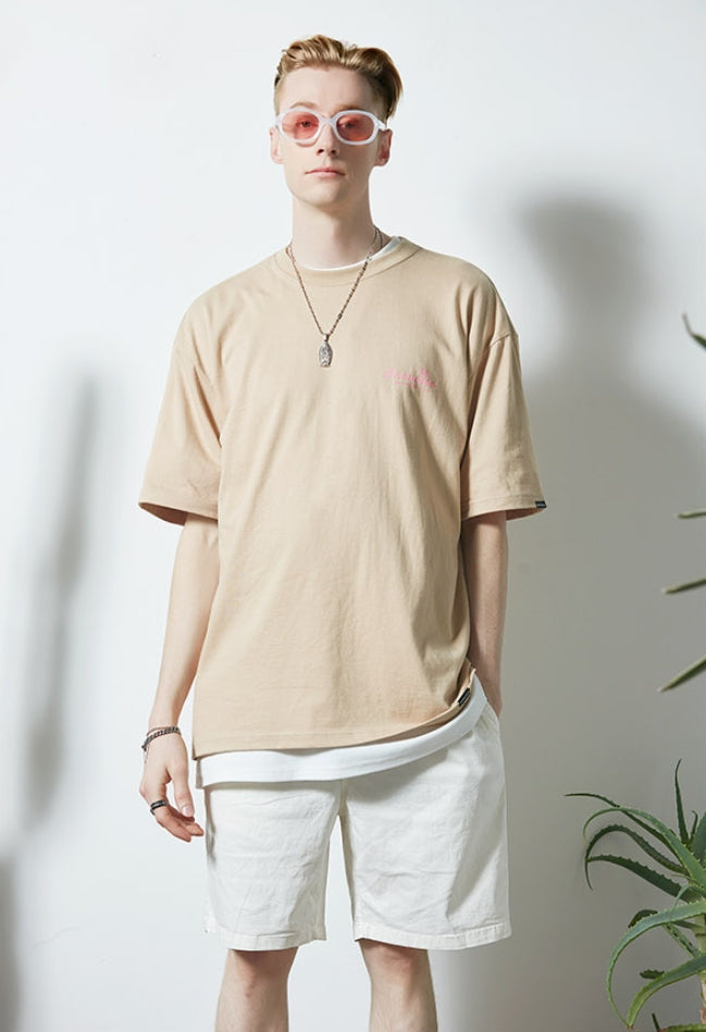 セイントペイン(SAINTPAIN) SP PARADISE LOGO TEE-BEIGE