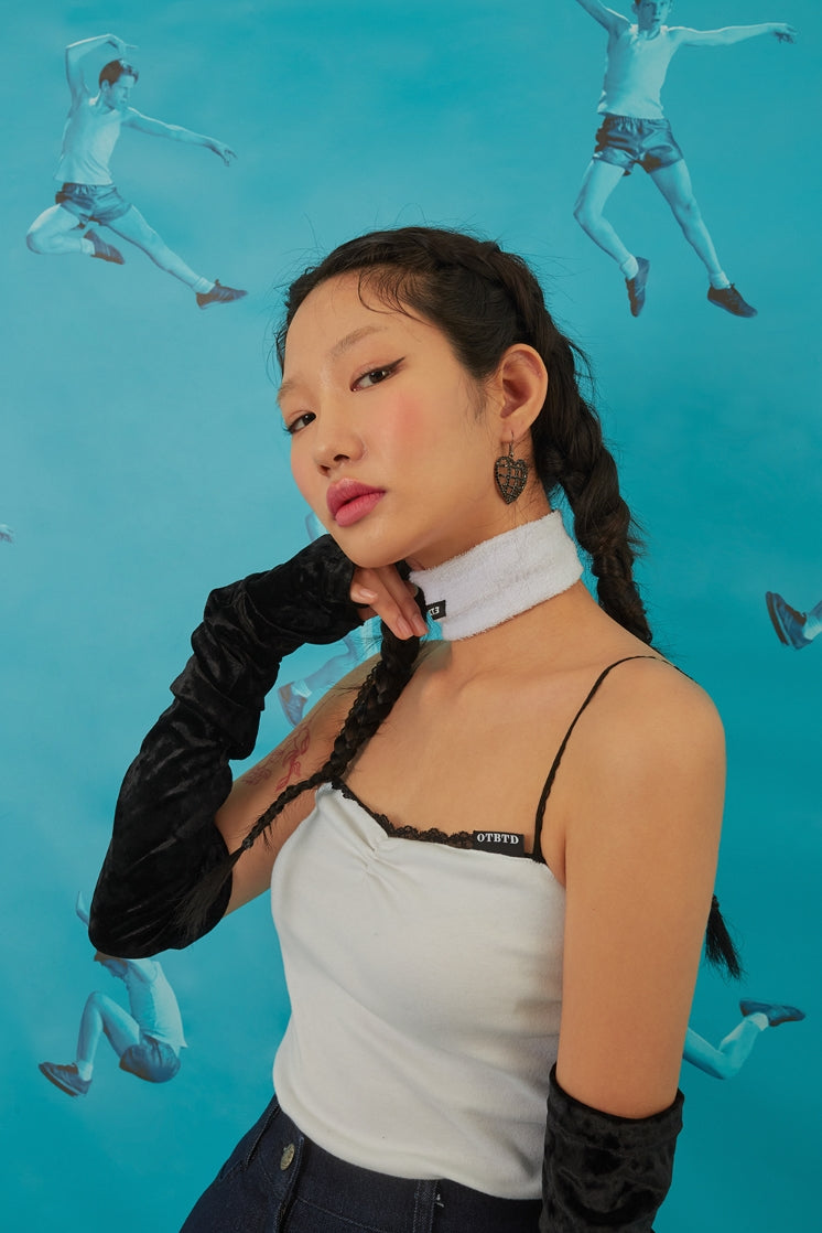 オクトーバーサード(Oct.3) Lace Shirring Sleeveless [White]