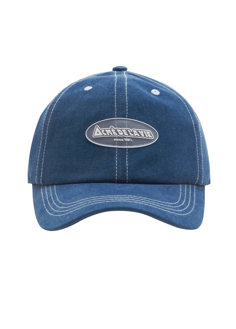 アクメドラビ(acme' de la vie) ADLV WASHING STITCH BALL CAP BLUE