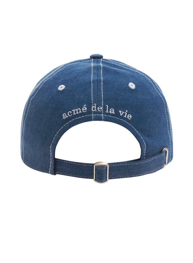 アクメドラビ(acme' de la vie) ADLV WASHING STITCH BALL CAP BLUE