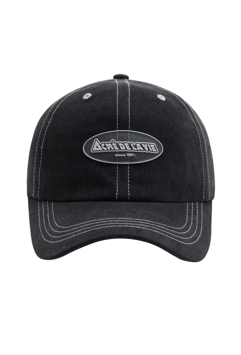 アクメドラビ(acme' de la vie) ADLV WASHING STITCH BALL CAP BLACK