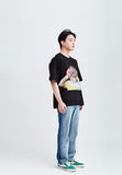 アクメドラビ(acme' de la vie) ADLV BABY FACE SHORT SLEEVE T-SHIRT BLACK DONUTS