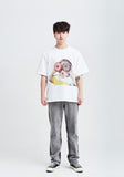 アクメドラビ(acme' de la vie) ADLV BABY FACE SHORT SLEEVE T-SHIRT WHITE DONUTS 1