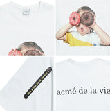 アクメドラビ(acme' de la vie) ADLV BABY FACE SHORT SLEEVE T-SHIRT WHITE DONUTS 1