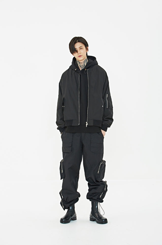 クーデグレース(Coup de grace)  BACK POCKET MA-1 JACKET BLACK