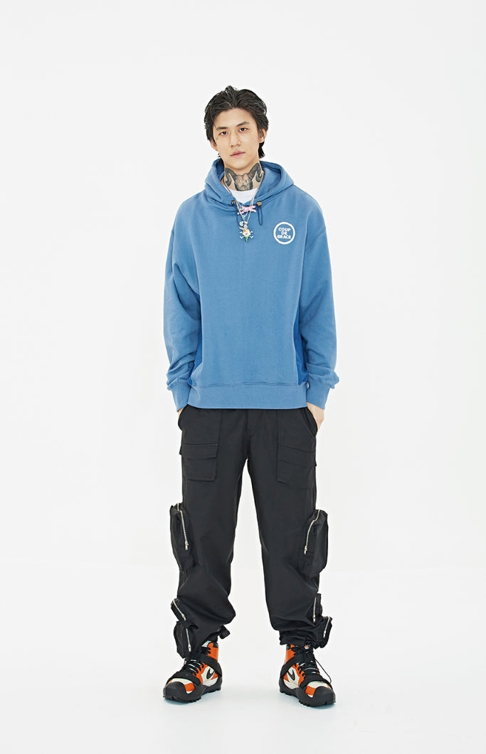 クーデグレース(Coup de grace)  CIRCLE LOGO HOOD BLUE