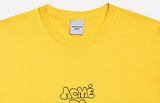 アクメドラビ(acme' de la vie) ADLV EMBOSSING LOGO SHORT SLEEVE T-SHIRT YELLOW