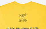 アクメドラビ(acme' de la vie) ADLV EMBOSSING LOGO SHORT SLEEVE T-SHIRT YELLOW