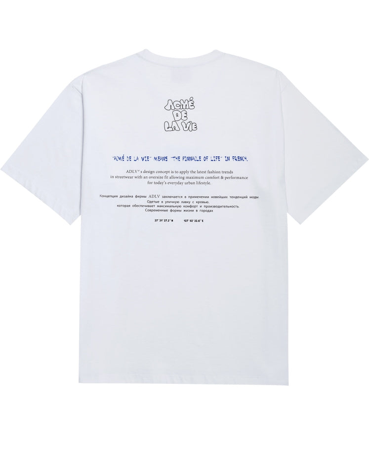 アクメドラビ(acme' de la vie) ADLV EMBOSSING LOGO SHORT SLEEVE T-SHIRT WHITE