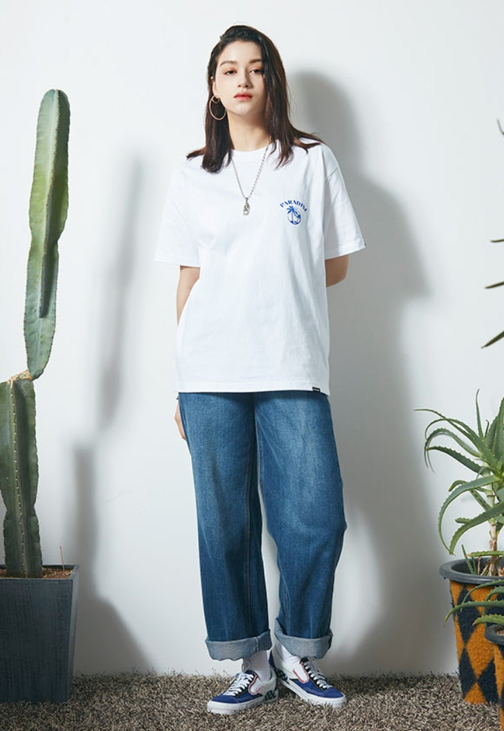 セイントペイン(SAINTPAIN) SP PALM TREE TEE-WHITE