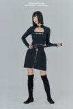 オージーオーディー(OZOD)SUIT SKIRT_black