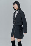 オージーオーディー(OZOD)SUIT SKIRT_black