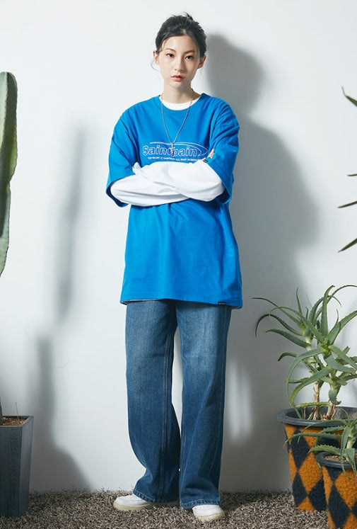 セイントペイン(SAINTPAIN)  SP SAINT LOGO TEE-BLUE