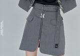 オージーオーディー(OZOD)SUIT SKIRT_gray