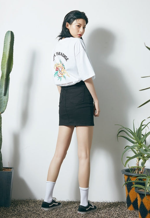 セイントペイン(SAINTPAIN) SP UKULELE FLOWER TEE-WHITE