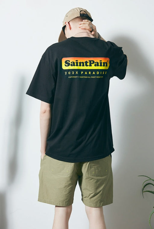 セイントペイン(SAINTPAIN) SP NEON BOX LOGO TEE-BLACK