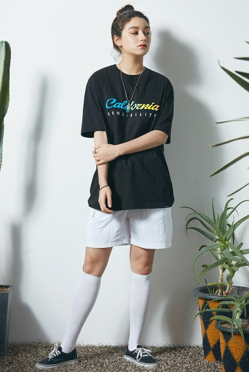 セイントペイン(SAINTPAIN)  SP CALIFORNIA RAINBOW TEE-BLACK