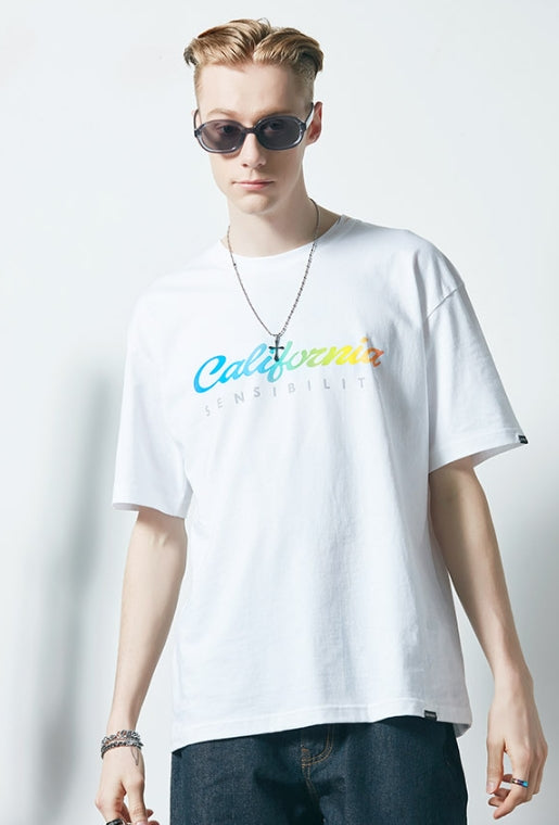 セイントペイン(SAINTPAIN)  SP CALIFORNIA RAINBOW TEE-WHITE