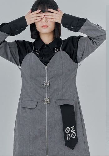 オージーオーディー(OZOD) SUIT ONE-PIECE_gray