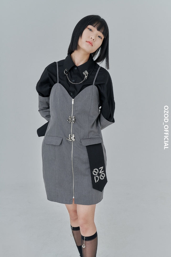 オージーオーディー(OZOD) SUIT ONE-PIECE_gray