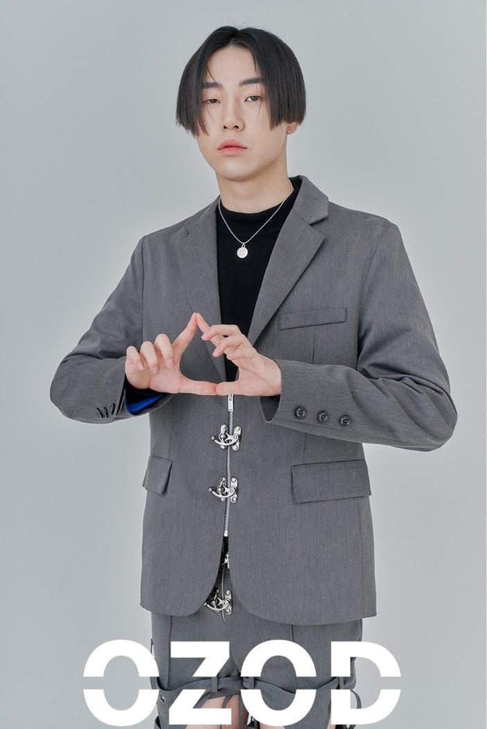 オージーオーディー(OZOD) PIERCING BLAZER_gray