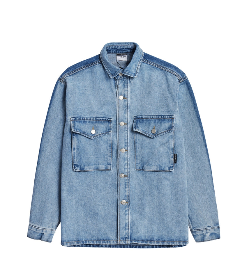 アクメドラビ(acme' de la vie) ADLV DUEL DENIM OVERSIZE SHIRT BLUE