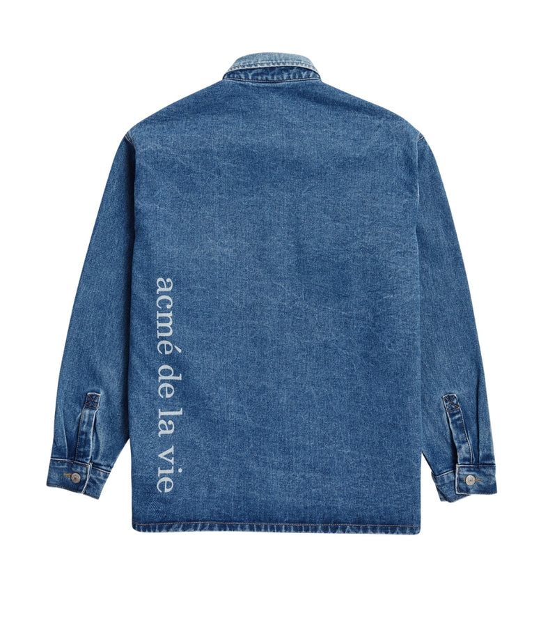 アクメドラビ(acme' de la vie) ADLV DUEL DENIM OVERSIZE SHIRT BLUE