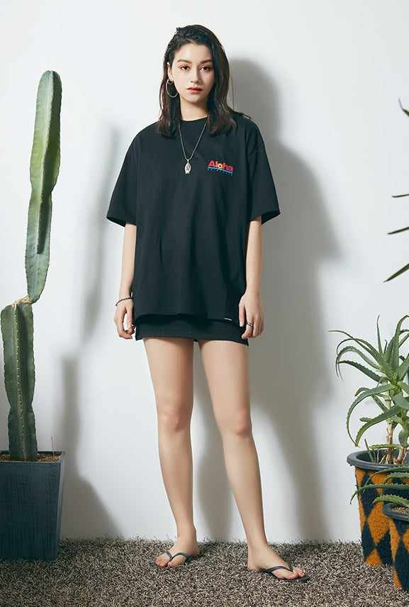 セイントペイン(SAINTPAIN) SP ALOHA LOGO TEE-BLACK
