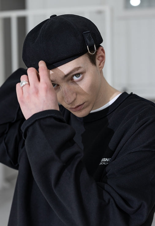 メスノウン(MASSNOUN) CI LOGO D-RING NEWSBOY CAP MSZAC004-BK