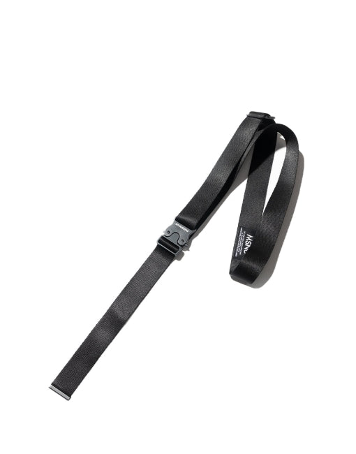 メスノウン(MASSNOUN) SL LOGO BUCKLE LONG BELT MSZAA002-BK