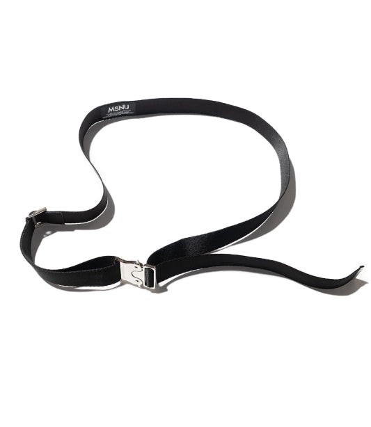 メスノウン(MASSNOUN) SL LOGO BUCKLE LONG BELT MSZAA002-SV