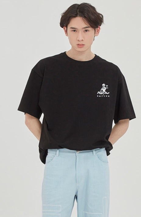 ロマンティッククラウン(ROMANTIC CROWN) [PIZZAHUT X RMTCRW]PIZZA POSTER TEE_BLACK