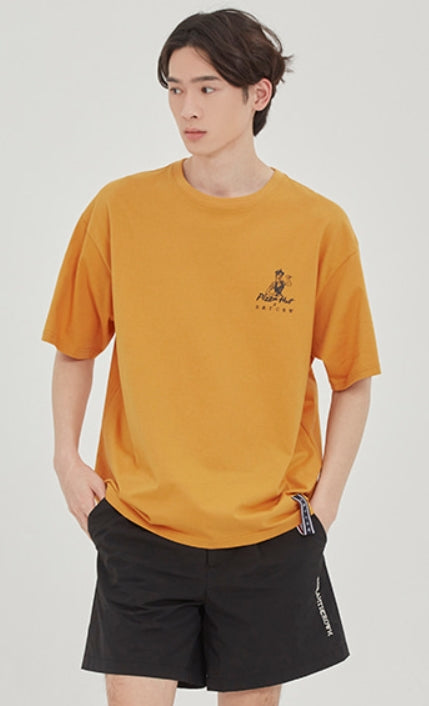 ロマンティッククラウン(ROMANTIC CROWN) [PIZZAHUT X RMTCRW]PIZZA POSTER TEE_YELLOW