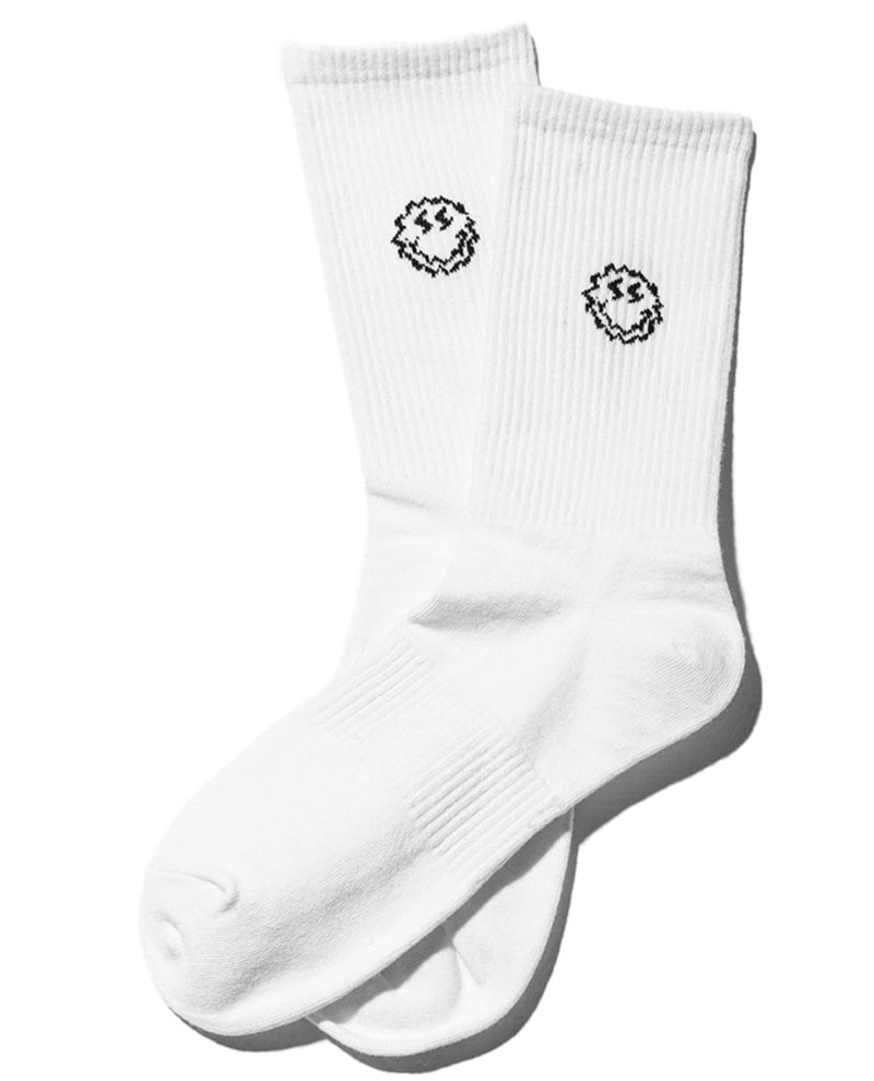 マスノウン(MASSNOUN) SMILE LOGO SOCKS MSZAS001-WT