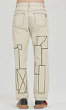 ロマンティッククラウン(ROMANTIC CROWN) SQUARE PATTERN COTTON PANTS_OATMEAL