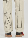 ロマンティッククラウン(ROMANTIC CROWN) SQUARE PATTERN COTTON PANTS_OATMEAL