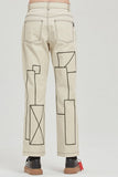 ロマンティッククラウン(ROMANTIC CROWN) SQUARE PATTERN COTTON PANTS_OATMEAL