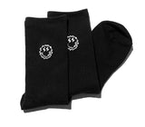 マスノウン(MASSNOUN) SMILE LOGO SOCKS MSZAS001-BK