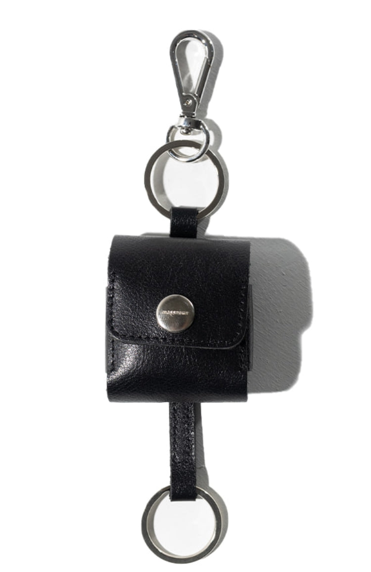 マスノウン(MASSNOUN) O-RING AIRPODS REAL LEATHER CASE MSZAA005-BK